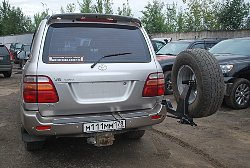 Калитка под запасное колесо TLC100 в штатный бампер, запаска, силовой обвес, силовой бампер TLC100, калитка под запаску в родной бампер, силовой обвес, лаборатория полного привода