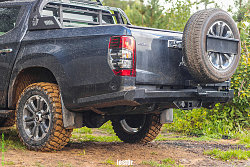 Силовой бампер задний для Mitsubishi L200 5 поколение рестайлинг