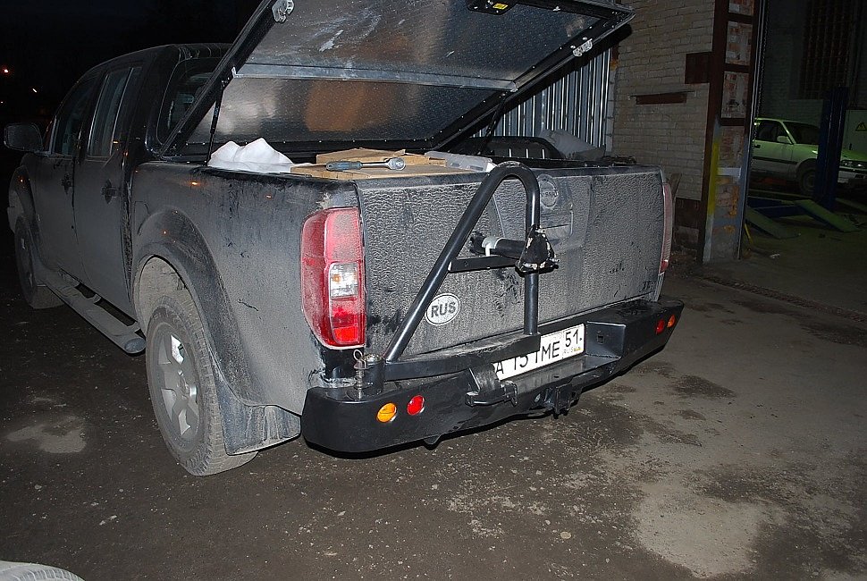 Nissan Navara силовой обвес (передний силовой бампер, задний силовой бампер, защита  днища, боди лифт кузова)Передний силовой бампер Nissan Navara, производства компании "Тамерлан"