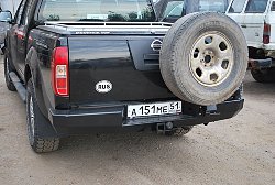 Nissan Navara силовой обвес (передний силовой бампер, задний силовой бампер, защита  днища, боди лифт кузова)Передний силовой бампер Nissan Navara, производства компании "Тамерлан"