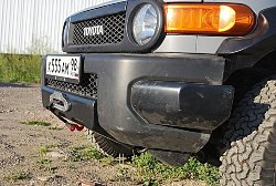 Площадка под лебедку в штатный бампер FJ Cruiser