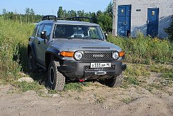 Площадка под лебедку в штатный бампер FJ Cruiser