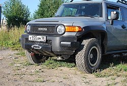 Площадка под лебедку в штатный бампер FJ Cruiser