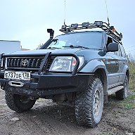 Силовой бампер передний Prado 90