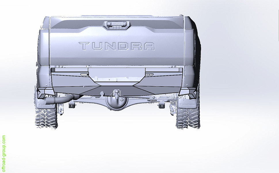 Силовой бампер задний для Toyota Tundra (2021-2026)