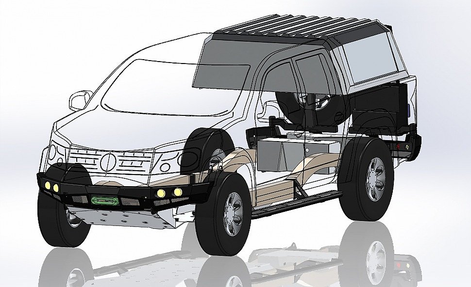 Силовой обвес VolksWagen Amarok передний бампер, задний бампер, калитка