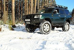 Внедорожная подготовка Toyota land Cruiser 105. Силовой бампер, силовые пороги, лифт комплект подвески TLC 105