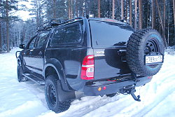 Силовой обвес Toyota Hilux экспедиционный багажник, задний бампер, пороги, калитка фаркоп
