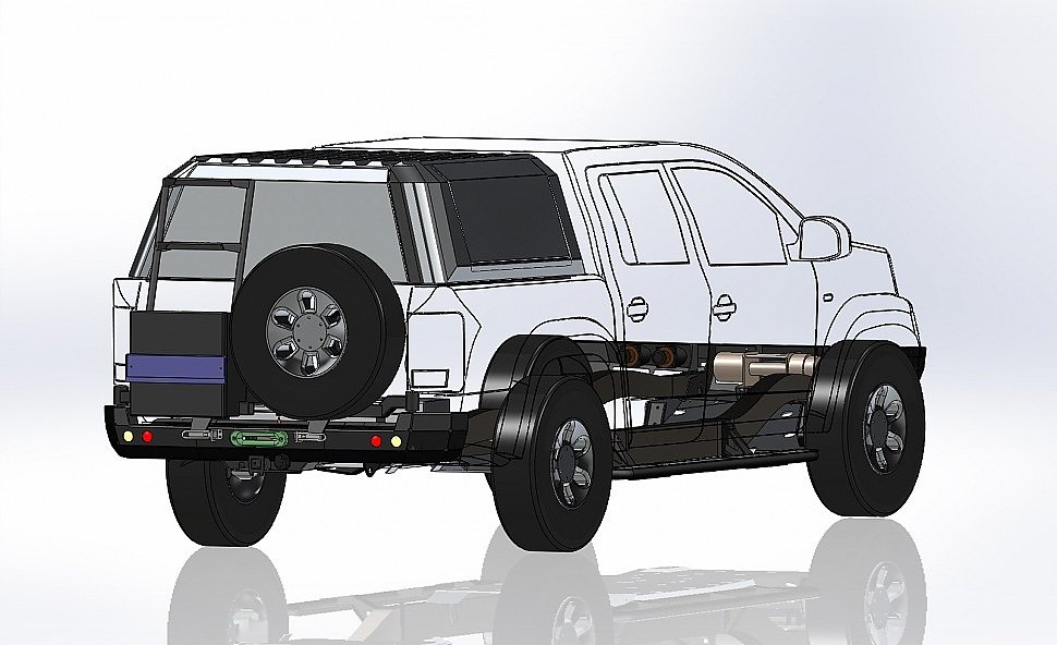 Силовой обвес VolksWagen Amarok передний бампер, задний бампер, калитка