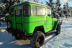Задний силовой бампер "АМЗ" для Toyota Land Cruiser 40 (калитка под запаску, лестница, площадка под лебедку)
