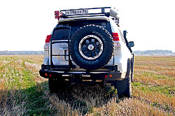 Силовой обвес Toyota Land Cruiser Prado 150 задний бампер, калитка