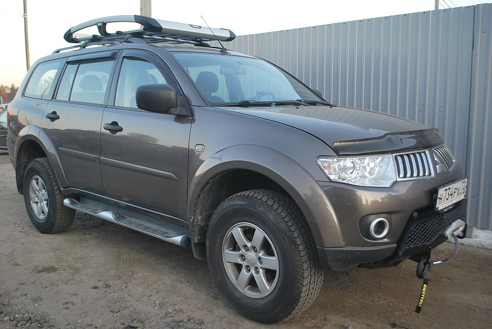 лебедка в бампер pajero