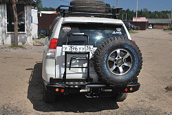 Силовой обвес Toyota Land Cruiser Prado 150 задний бампер, калитка