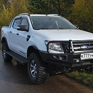 Силовой бампер передний и задний, силовые пороги, дополнительный топливный бак на Форд Рейнджер (Ford Ranger).
