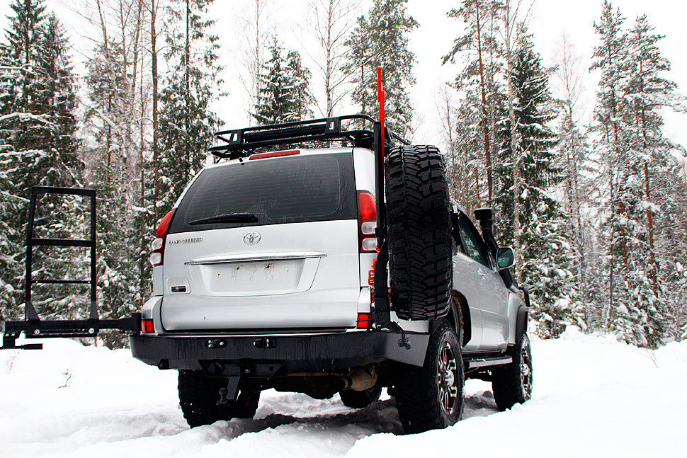 Задний силовой бампер для Toyota Land Cruiser Prado 120