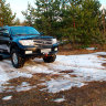 Площадка под лебедку в передний штатный бампер  Toyota Land Cruiser 200