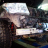 Площадка под лебедку в передний штатный бампер  Toyota Land Cruiser 200