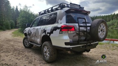 Силовой бампер задний Toyota Land Cruiser 200 рестайлинг (после 2016 года)