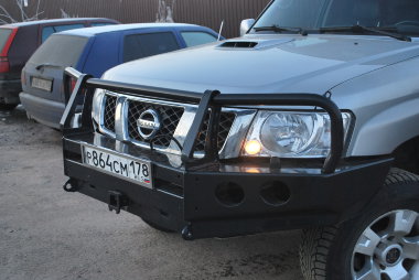 Силовой бампер передний Nissan Patrol Y61 (2005-2010) (Серия-Т)