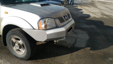 Силовой бампер передний Nissan NP300 (серия АМЗ)