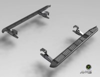 Силовые пороги трубные Toyota Land Cruiser 150 рестайлинг 