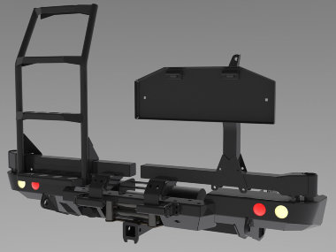 Силовой бампер задний Mitsubishi L200 IV Triton короткий кузов (2006-2013)