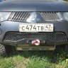 Площадка под лебедку в передний штатный бампер Mitsubishi L200 IV