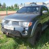 Площадка под лебедку в передний штатный бампер Mitsubishi L200 IV