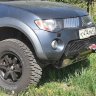 Площадка под лебедку в передний штатный бампер Mitsubishi L200 IV