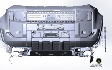 Площадка под лебедку в штатный бампер Land Cruiser Prado 250