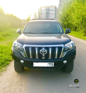 Силовой бампер передний для Toyota Land Cruiser Prado 150 restailing (серия Рино)