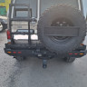 Силовой бампер задний для Toyota Land Cruiser 76, Prado 78 (длинная база)