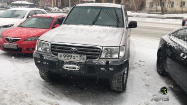 Силовой бампер передний Toyota Land Cruiser 105 под штатную лебедку AISIN (Серия Л)