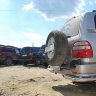 Калитка запасного колеса в штатный бампер Toyota Land Cruiser 100, Lexus LX 470