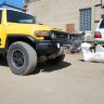 Силовой бампер передний Toyota FJ CRUISER со встроенной алюминиевой защитой №2 (серия АМЗ)