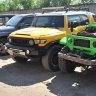 Силовой бампер передний Toyota FJ CRUISER со встроенной алюминиевой защитой №2 (серия АМЗ)