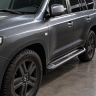 Силовые пороги цельногнутые Toyota Land Cruiser  200